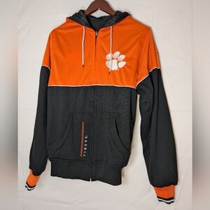 Clemson Tigers Jacket Womens S/P Orange Softshell Hoodie Zip Coat Franchise Club
